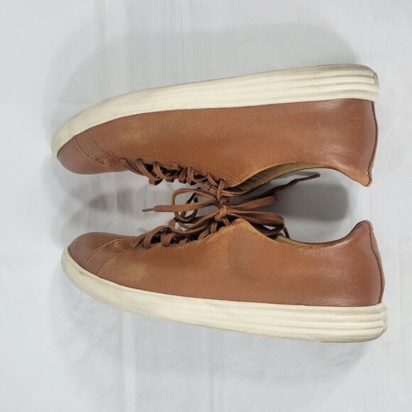 Cole Haan Grand OS Leather Sneakers Men Size 11 Lace Up Low Top Brown Casual - Picture 7 of 13